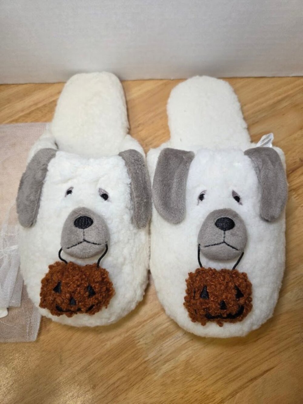 NWT Pottery Barn Doug the Dog With Pumpkin Slippers L (10-11)